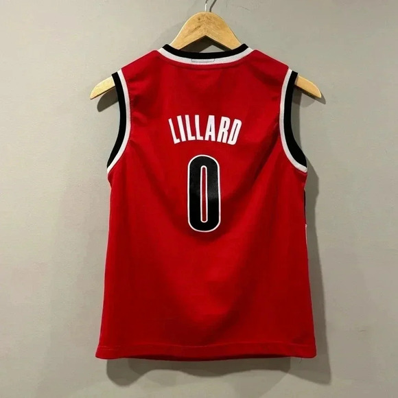 Damian Lillard Portland  Trailblazers NBA Basketball Jersey - Youth Medium - Picture 9 of 9